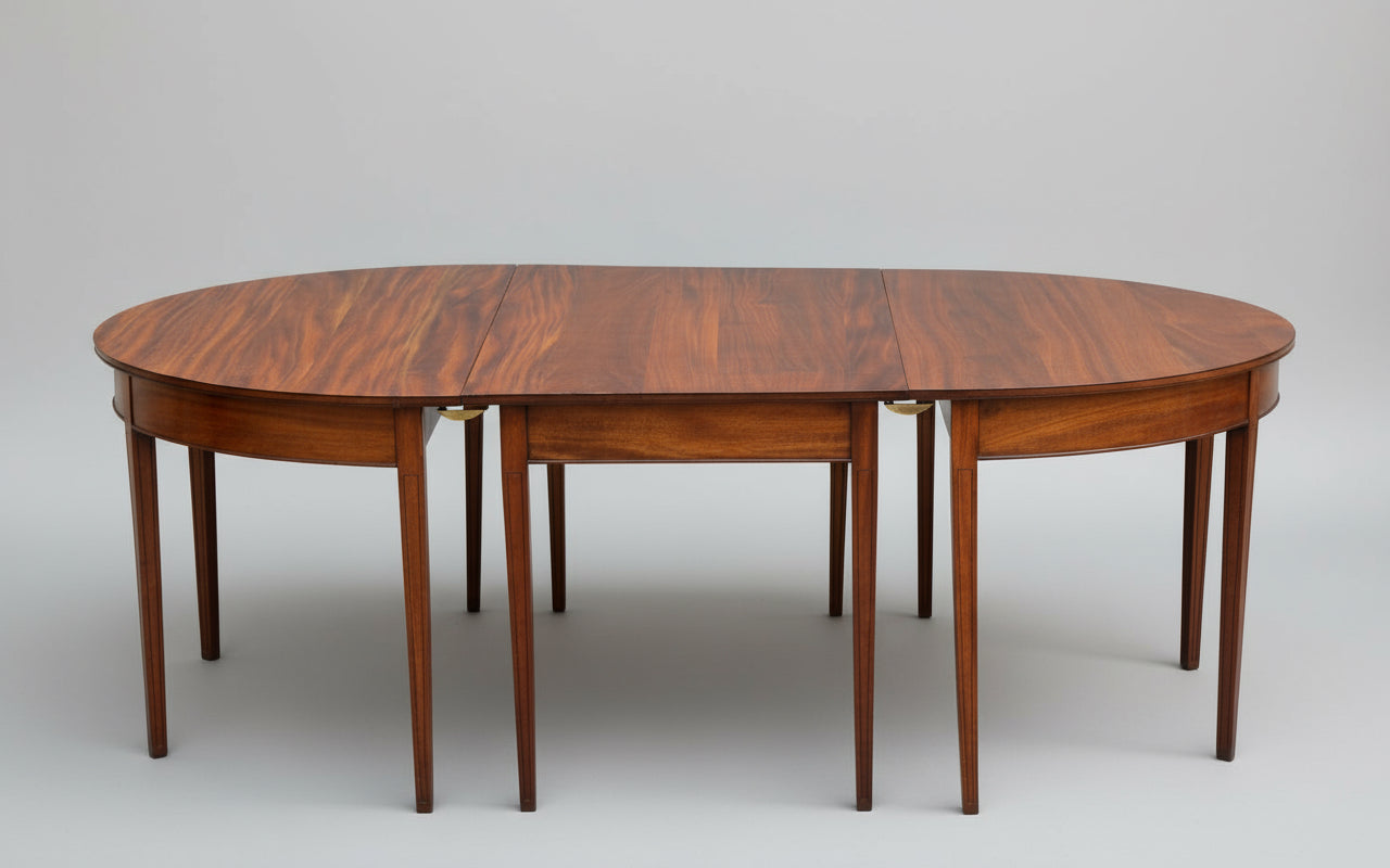 Georgian style mahogany D-End Dining Table