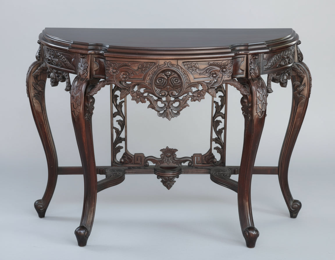 Ornately carved mahogany Console Table - SOLD