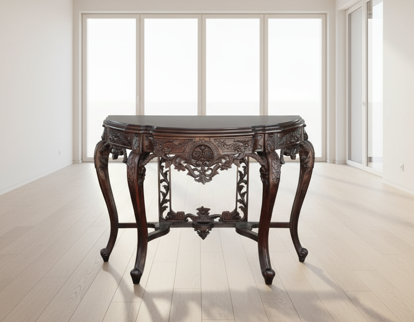 Ornately carved mahogany Console Table - SOLD