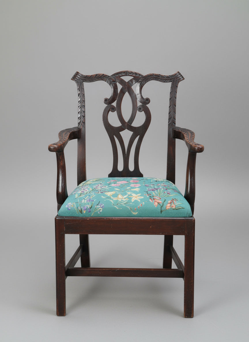 Georgian oak Armchair/Carver