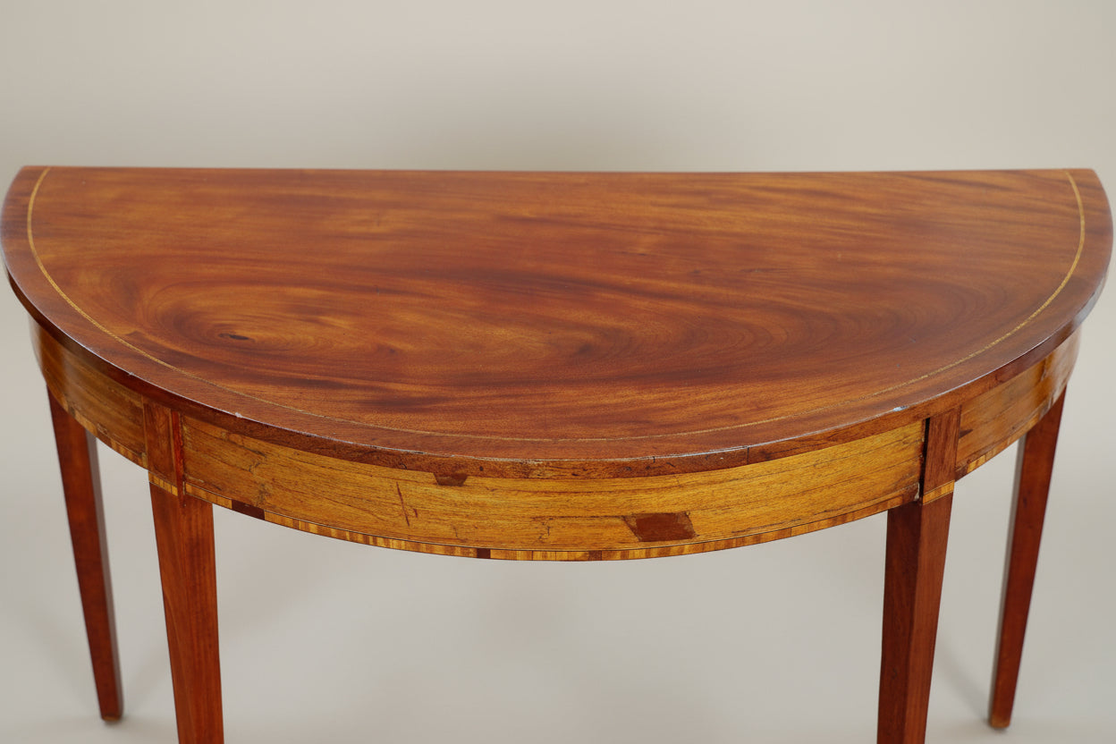 Pair of Georgian Demi-lune Tables