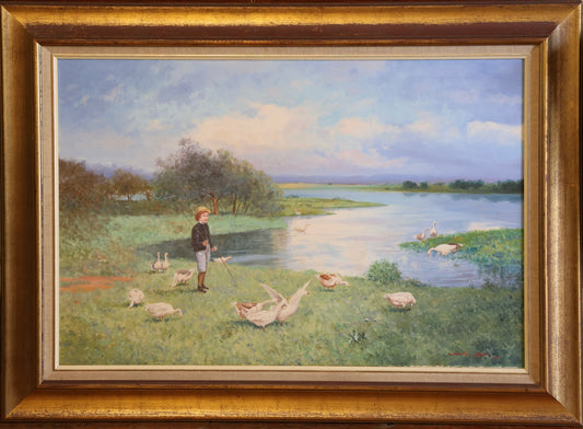 Martin KOCH (1940) Painting - Wild Goose Chase