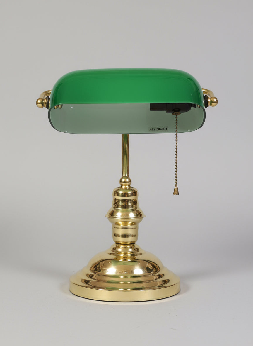 Brass Banker's Lamp
