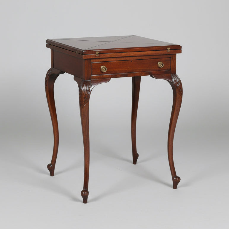 Edwardian mahogany Envelope Card Table