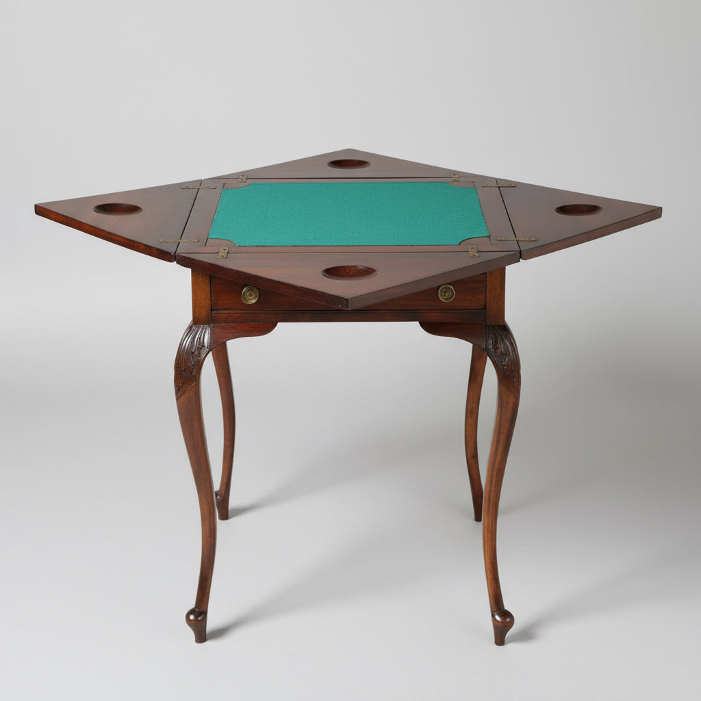 Edwardian mahogany Envelope Card Table