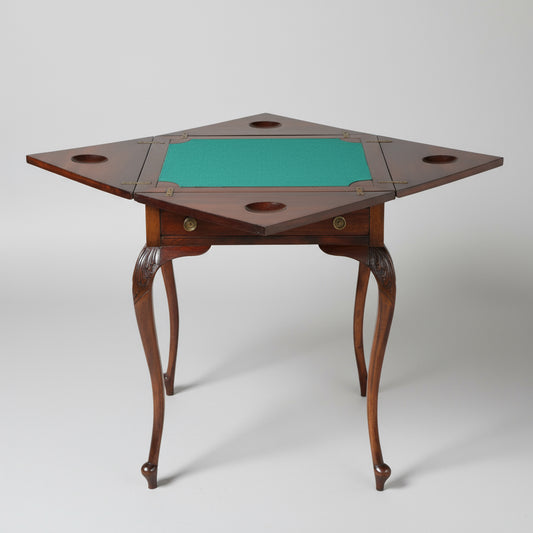 Edwardian mahogany Envelope Card Table