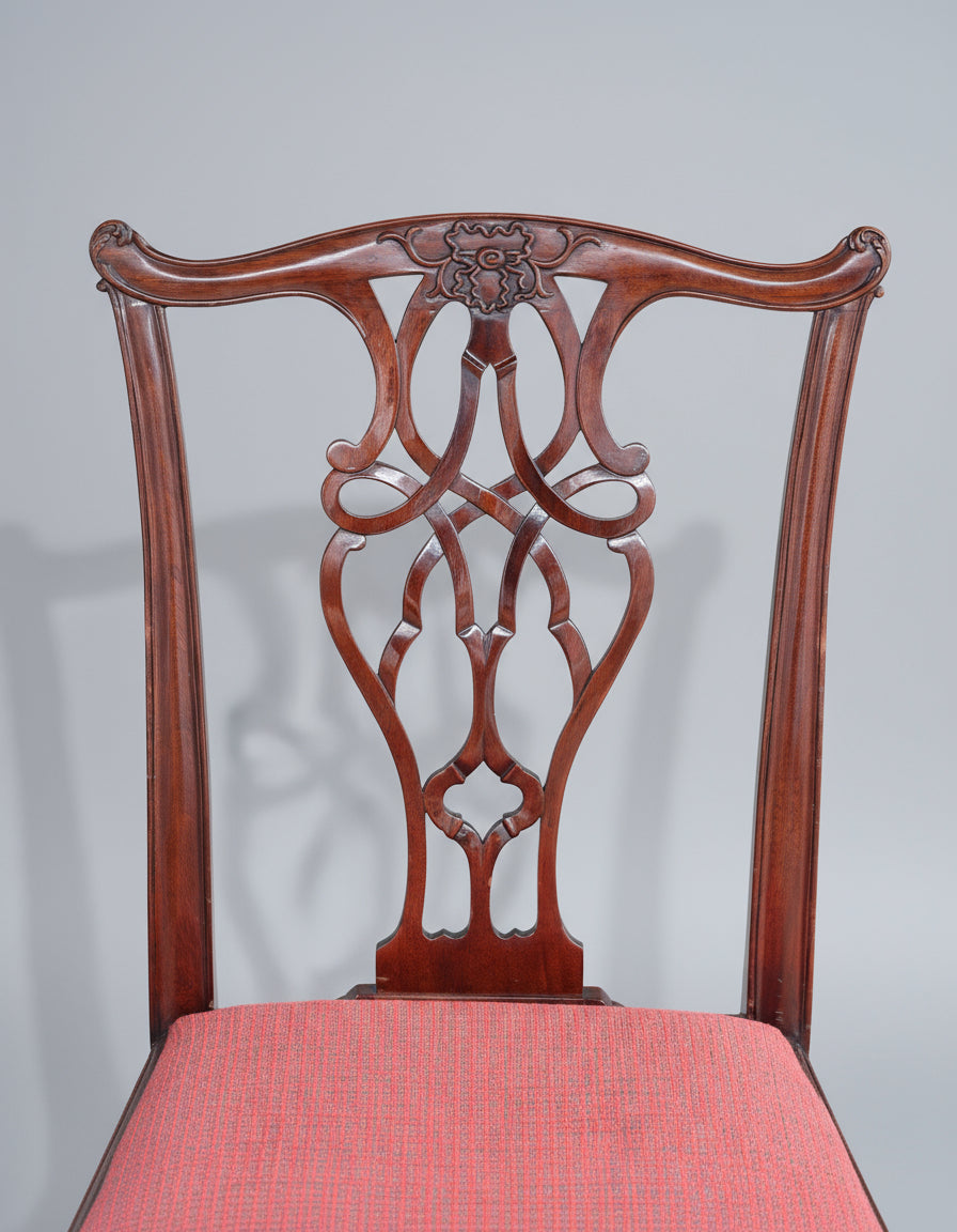 Set of Eight Griffiths & Griffiths mahogany Chippendale style Dining Chairs - SOLD
