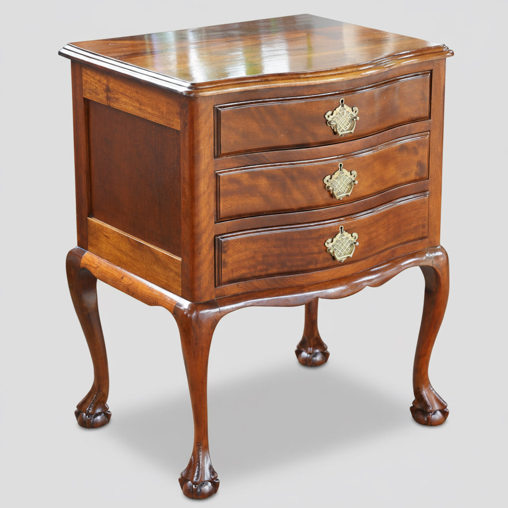 Stinkwood three Drawer Pedestal