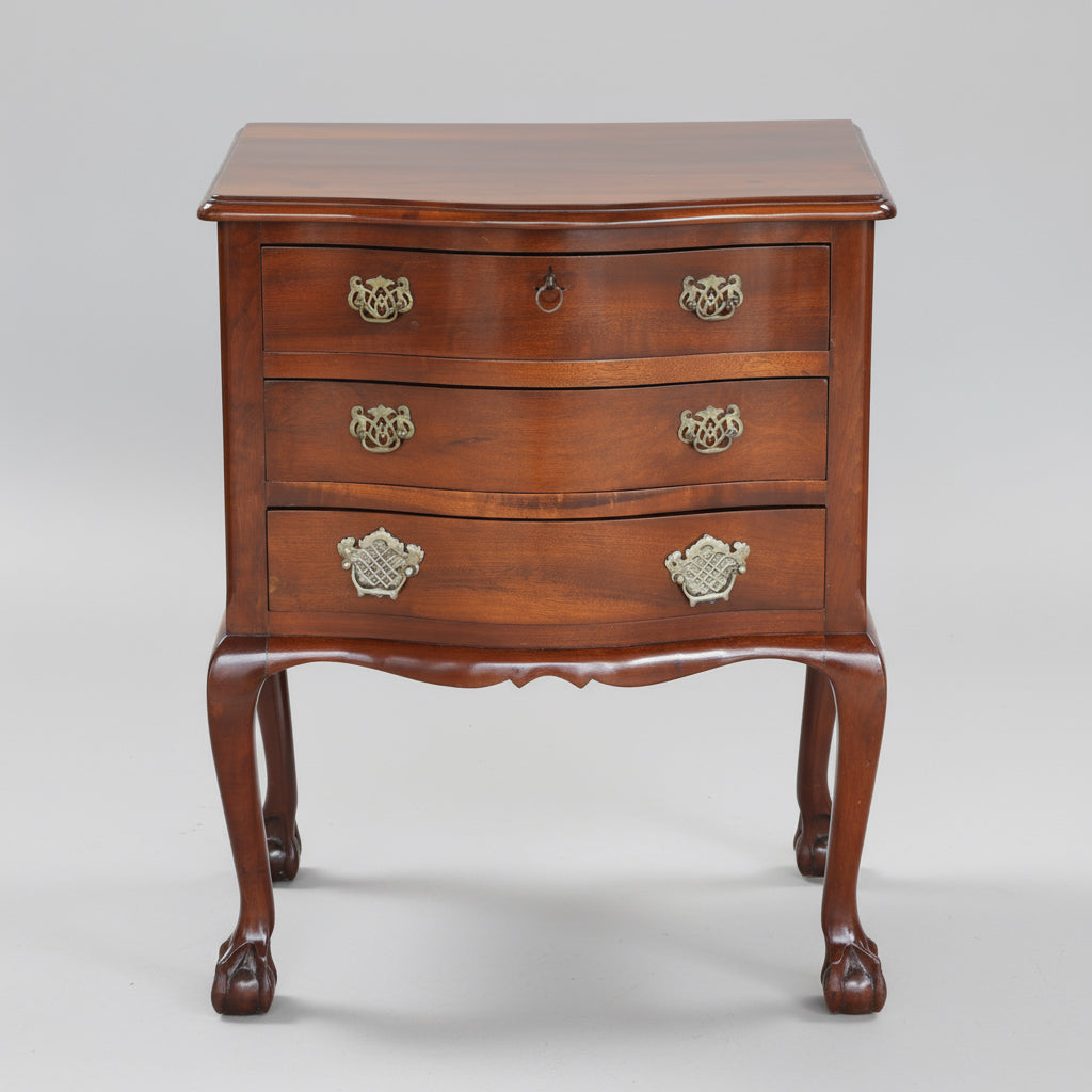 Stinkwood three Drawer Pedestal.