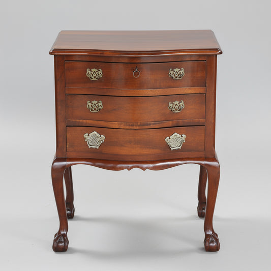 Stinkwood three Drawer Pedestal.