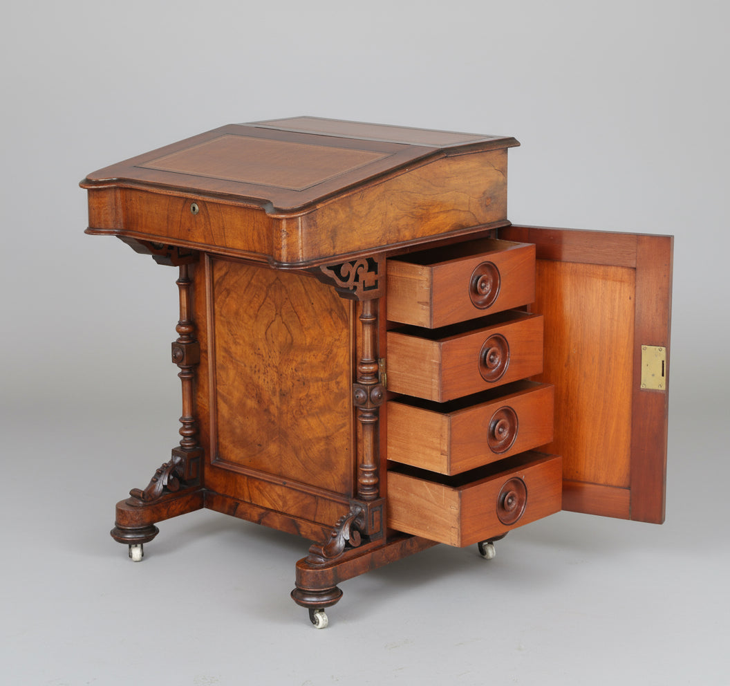 Victorian Walnut Davenport