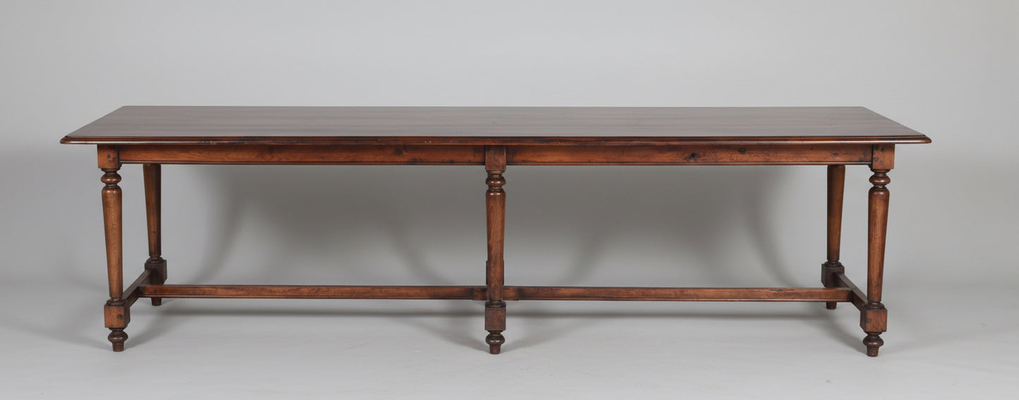 Antique pine 3 meter Refectory style Table, early 20th century