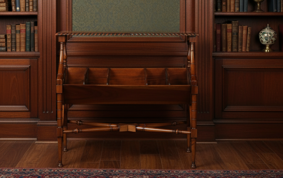 Chippendale style Mahogany Book Trough
