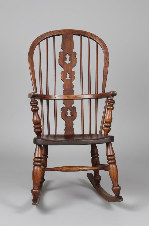 late 19th Century oak & elm Windsor Rocking Chair