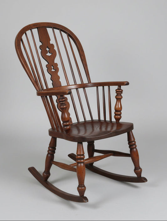 late 19th Century oak & elm Windsor Rocking Chair