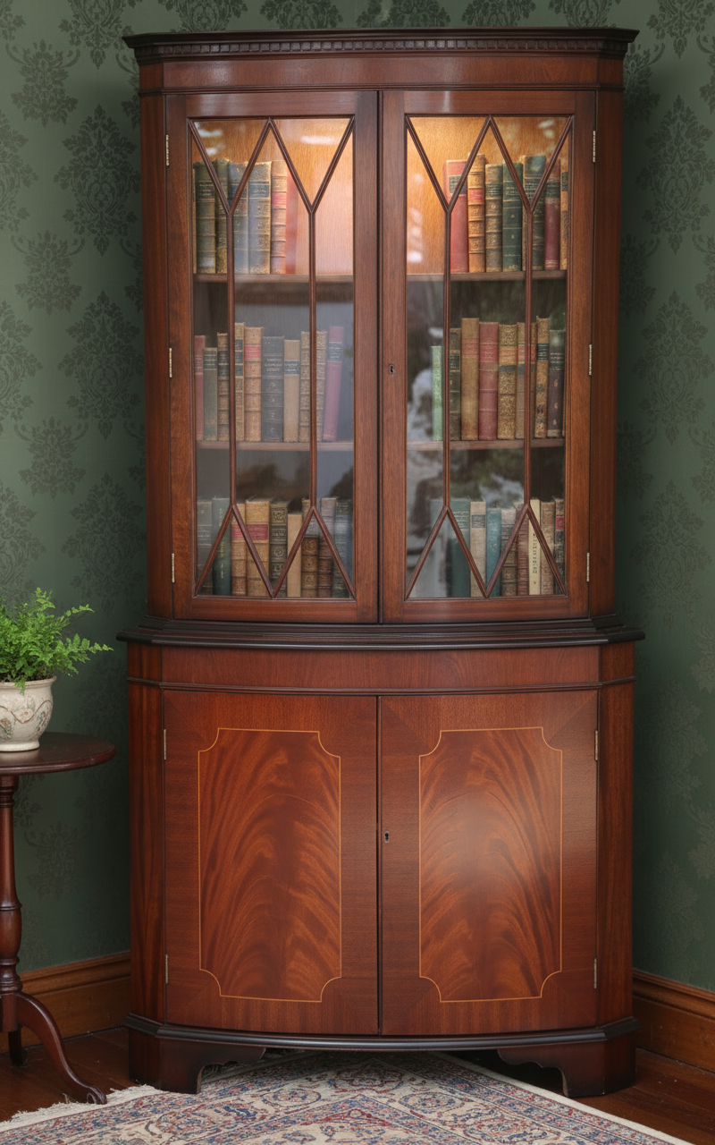 Georgian style mahogany Corner Cabinet