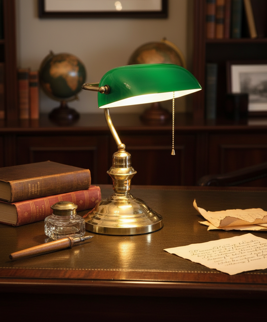 Brass Banker's Lamp