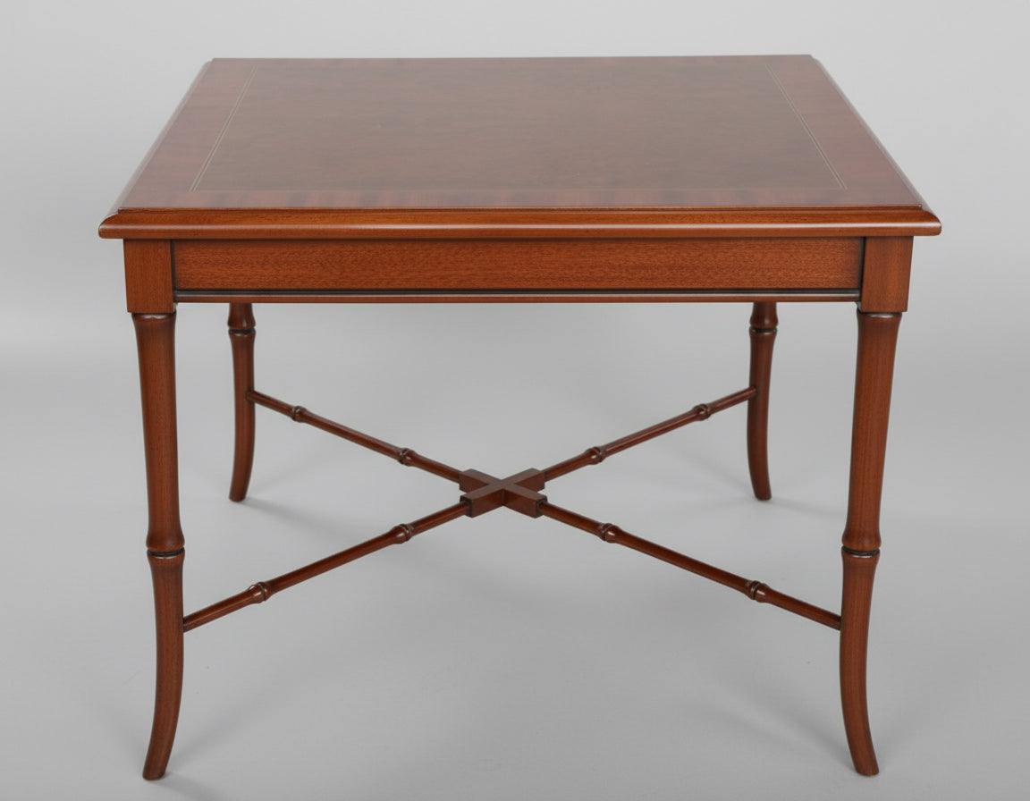 Pair mahogany and walnut Side Tables