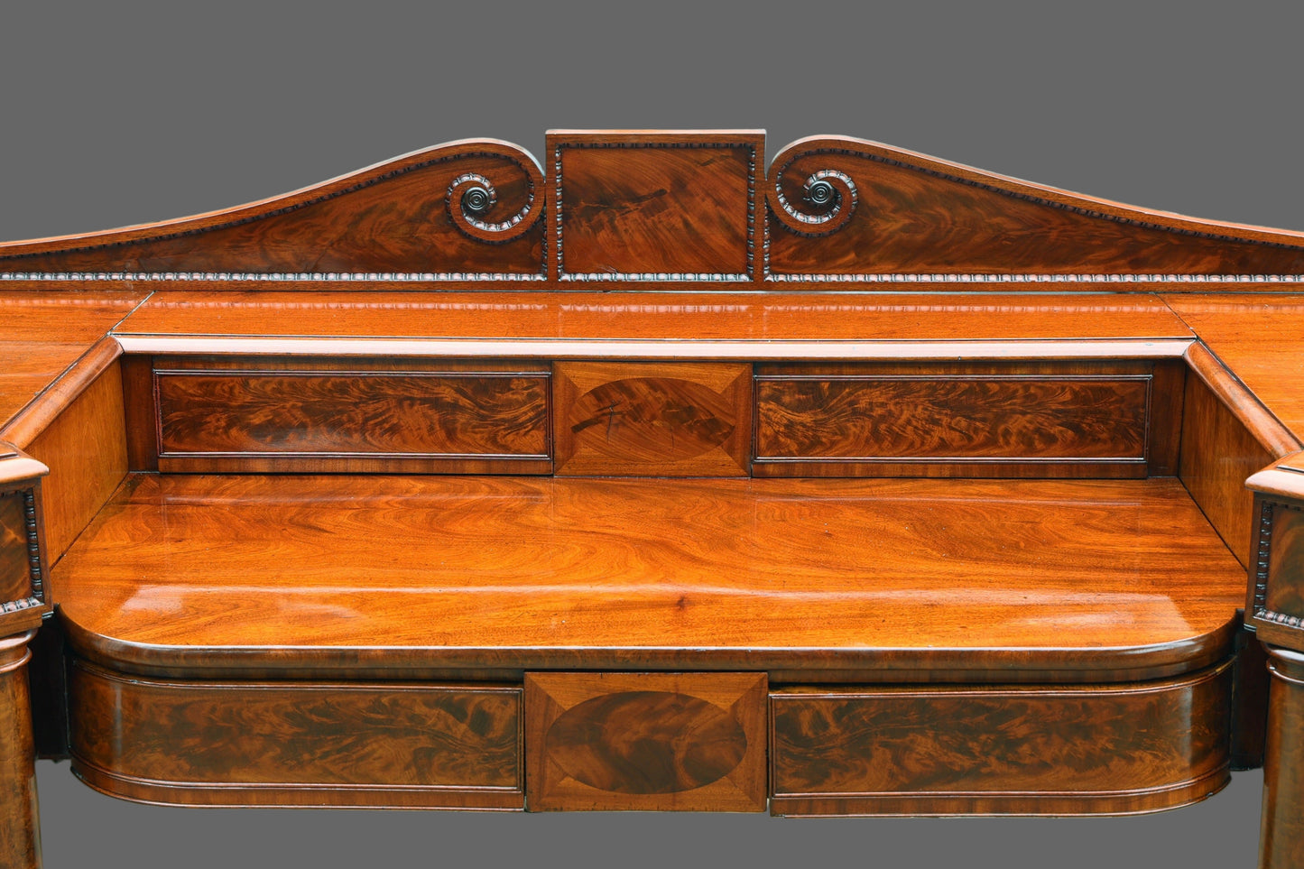 Regency flame mahogany Pedestal Sideboard