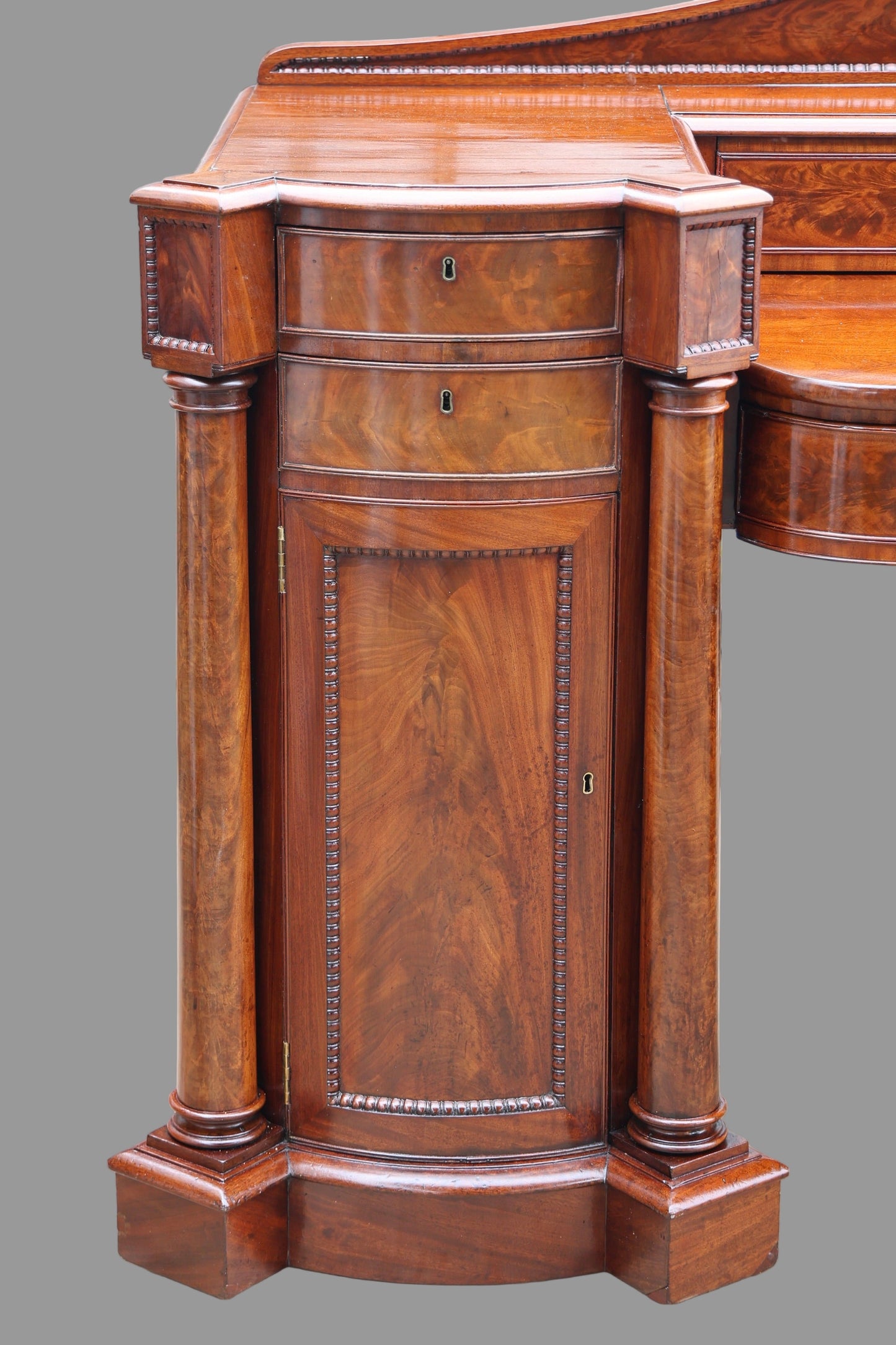 Regency flame mahogany Pedestal Sideboard