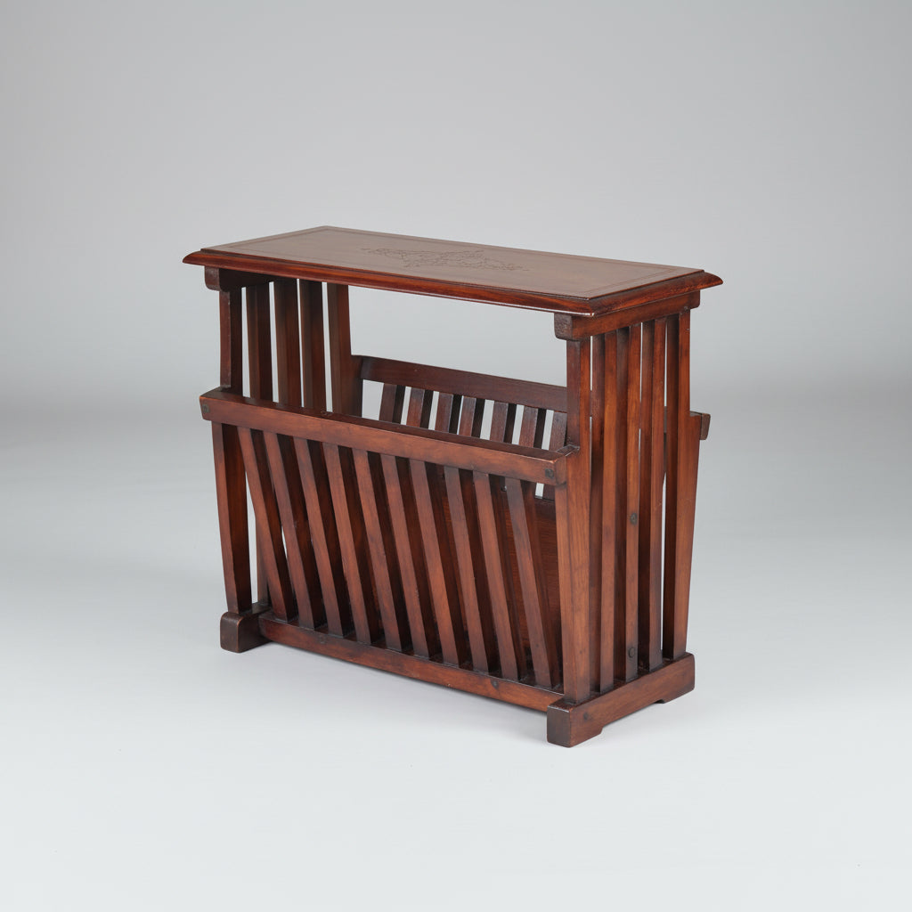An inlaid rosewood Magazine Rack