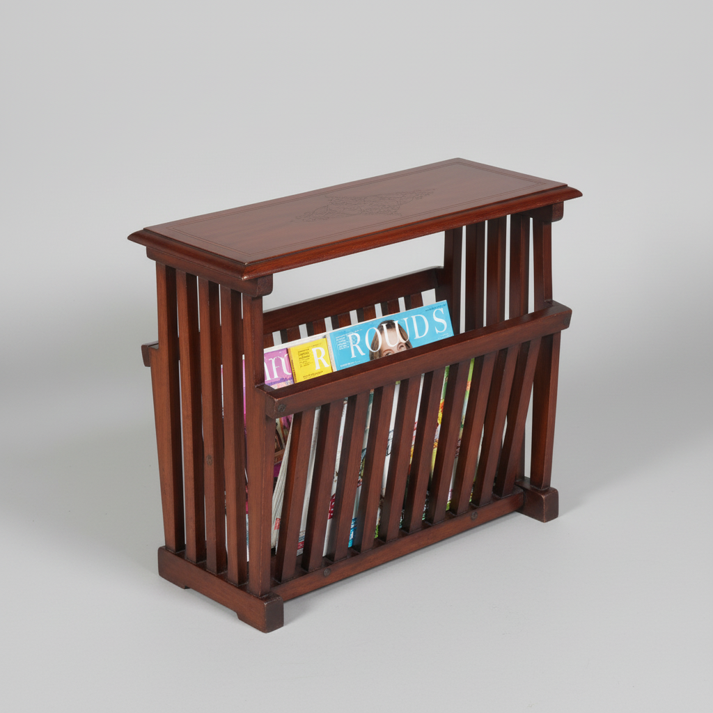 An inlaid rosewood Magazine Rack
