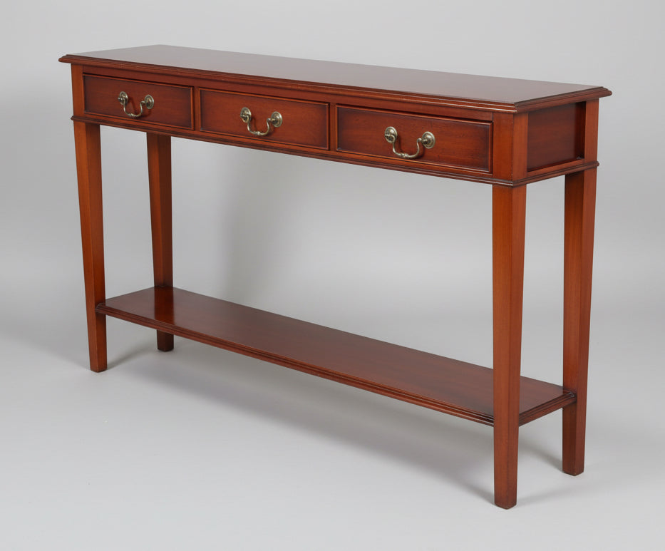 A narrow mahogany Console/Entrance Table