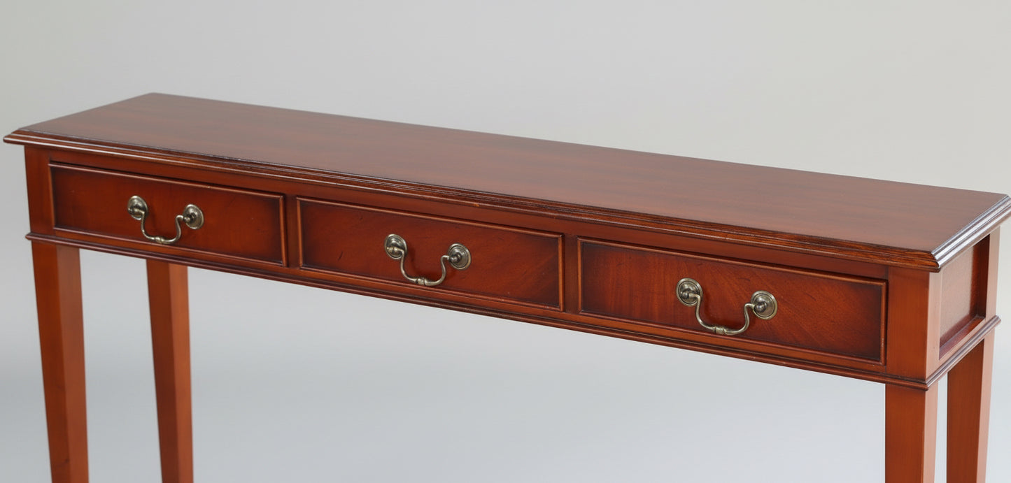 A narrow mahogany Console/Entrance Table