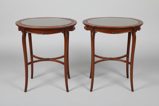 Pair of mid 20th Century Mahogany French Side Tables
