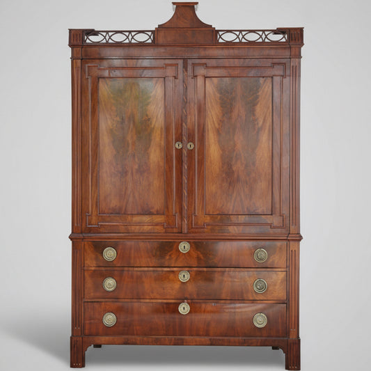 Late 18th Century Dutch Louis XVI-style Mahogany Armoire
