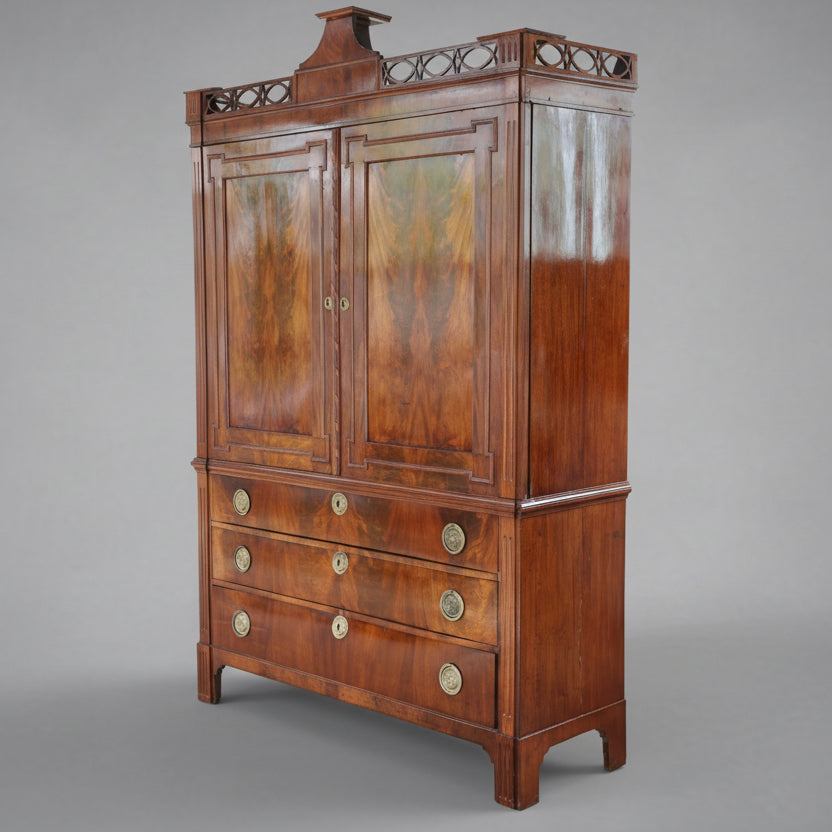 Late 18th Century Dutch Louis XVI-style Mahogany Armoire