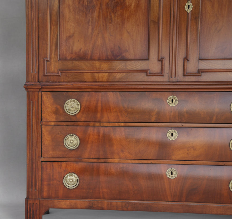 Late 18th Century Dutch Louis XVI-style Mahogany Armoire
