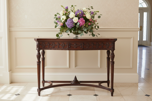 An Adam style Griffiths & Griffiths mahogany Console Table