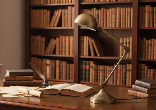 Pair of bronzed metal adjustable Lamps - SOLD