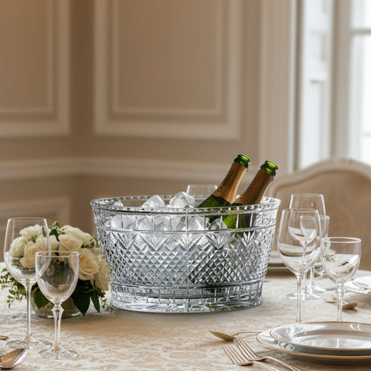 A cut and moulded Glass Champagne/Wine Cooler