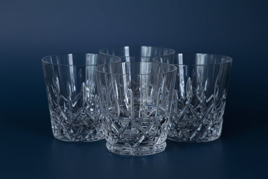 Set of 4 and 6 Galway crystal Whiskey Tumblers
