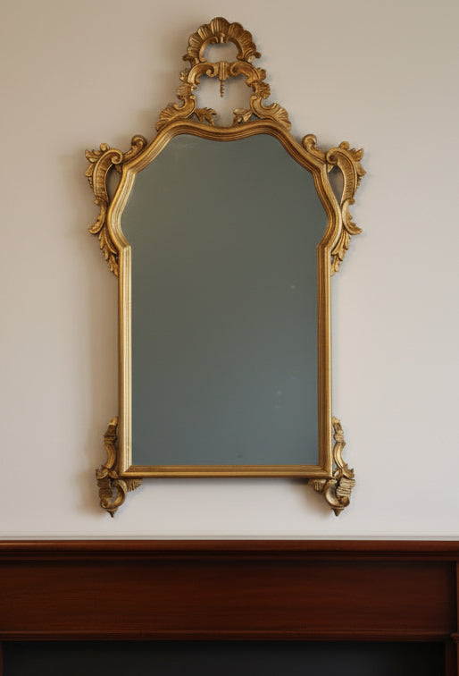 Mid 20th Century Victorian style carved  Giltwood Mirror