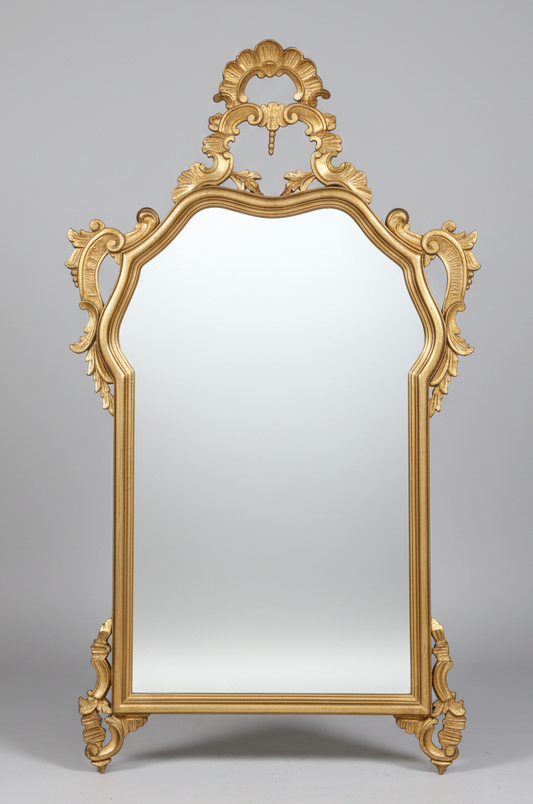Mid 20th Century Victorian style carved  Giltwood Mirror