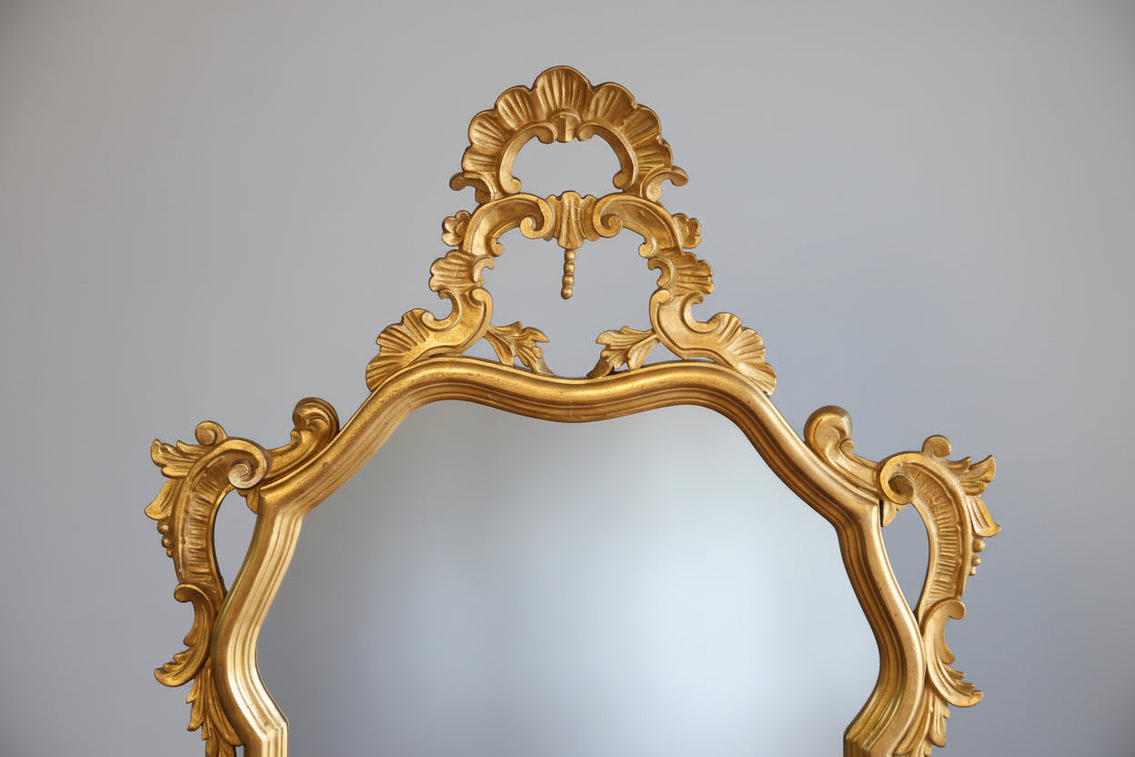 Mid 20th Century Victorian style carved  Giltwood Mirror