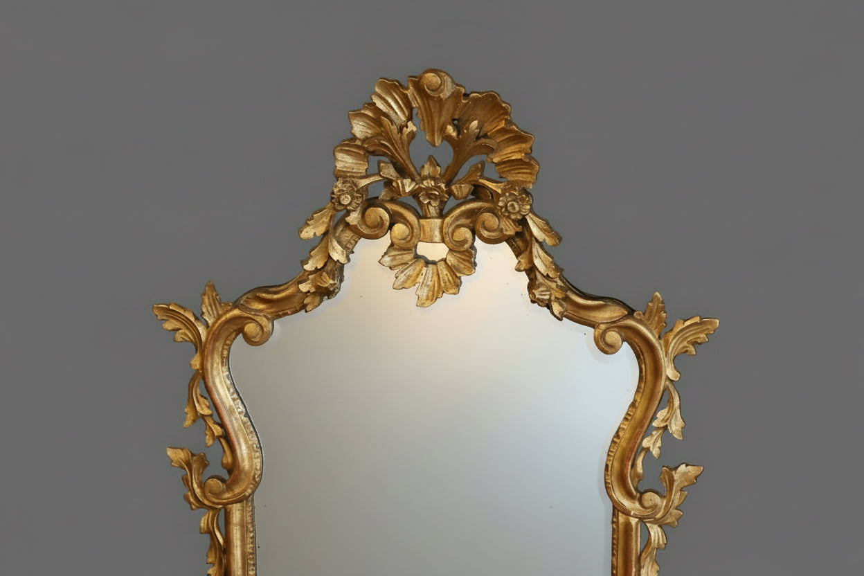 Mid 20th Century Victorian style carved Giltwood Mirror