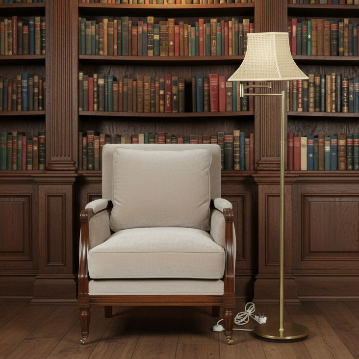 Mid to late 20th Century Brass Floor Lamp