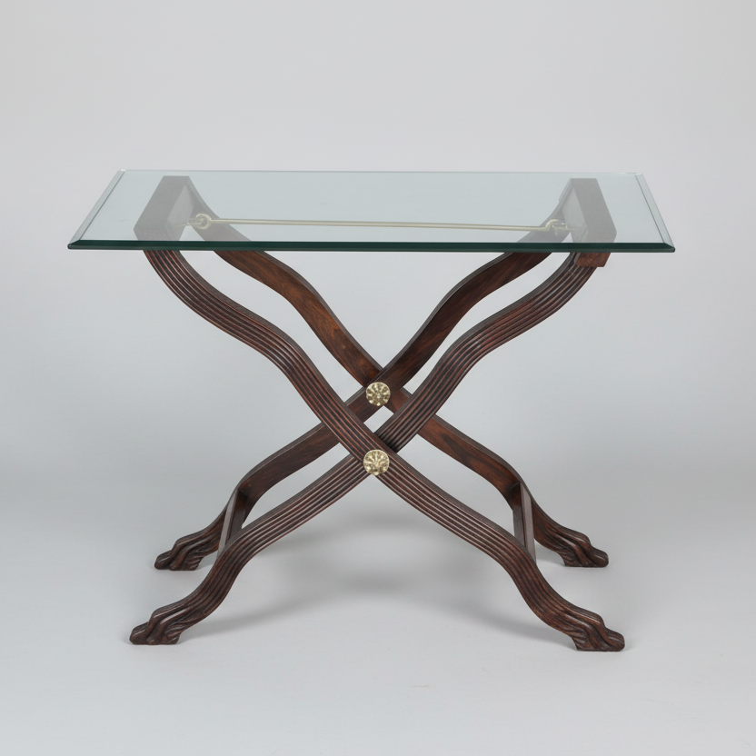 Fine Quality Glass topped Drinks/Console Table