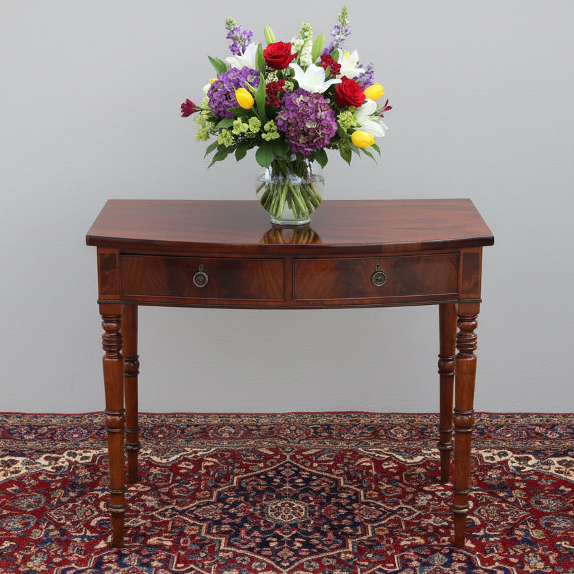 Regency mahogany two drawer Side Table