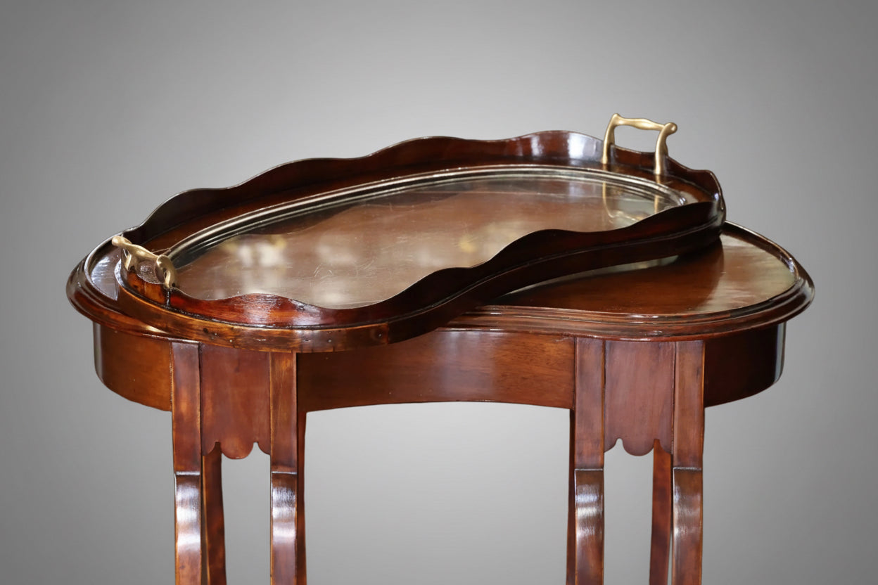 Unusual Edwardian mahogany Tray top Table