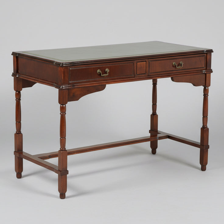 Late 20th Century Writing Table, with tooled leather top