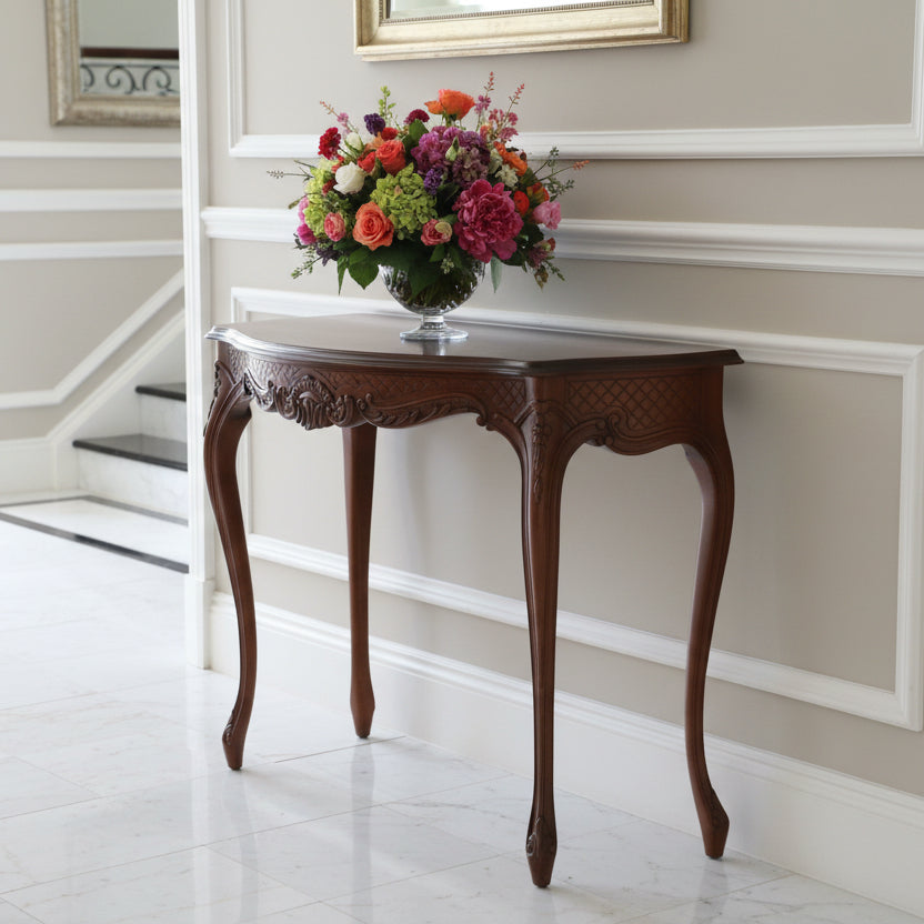 Carved mahogany Console Table, late 20th Century