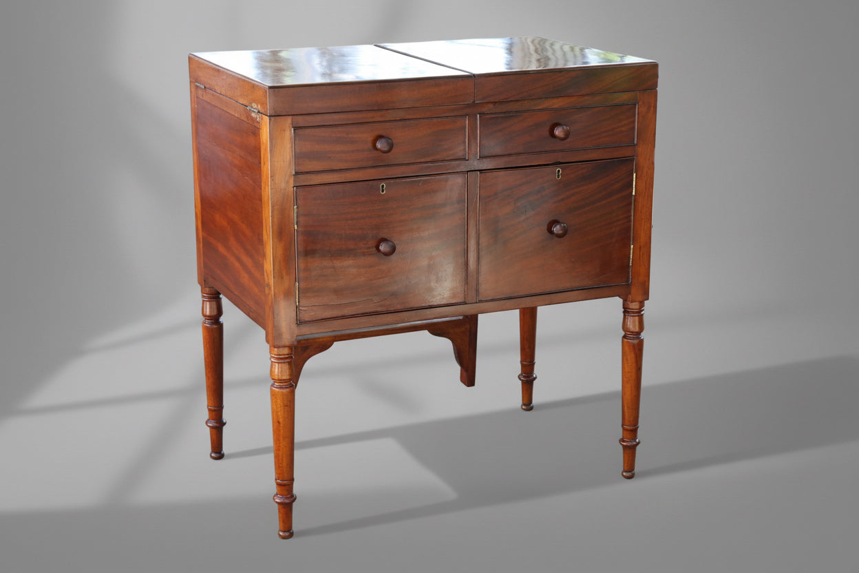 Early Victorian mahogany metamorphic Wash Stand