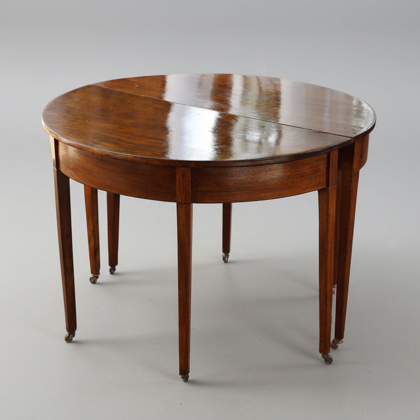 Pair of Victorian Mahogany Demi-lune Tables
