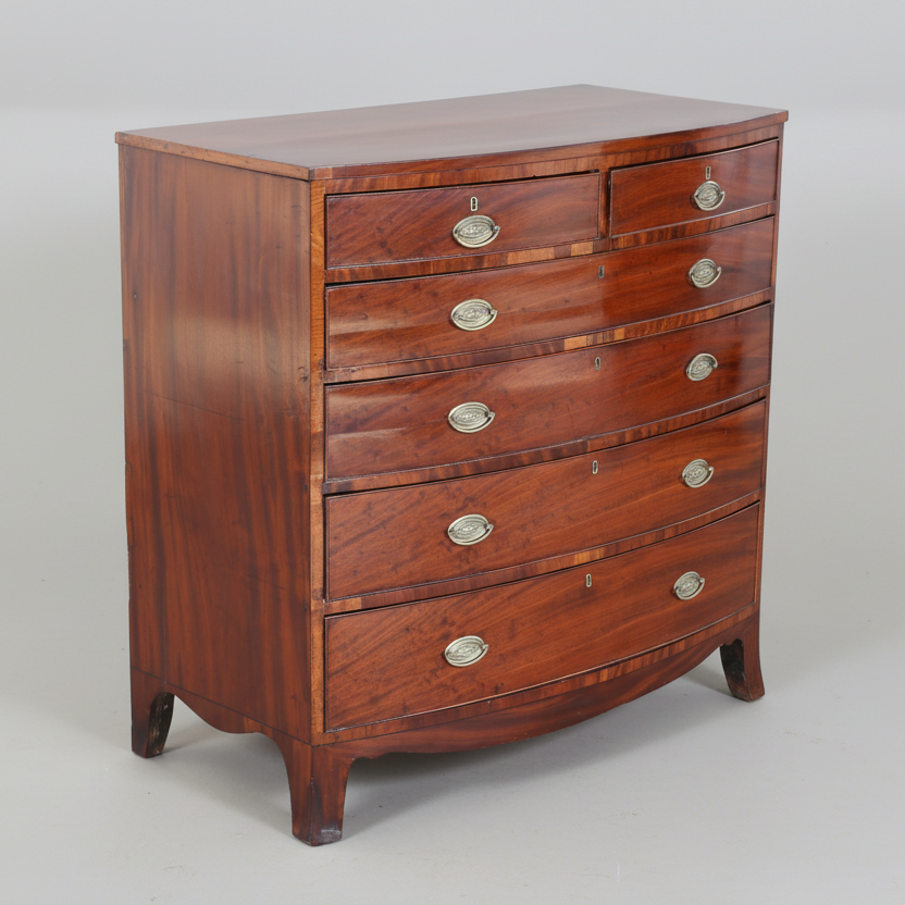Georgian mahogany bow-front Chest of Drawers