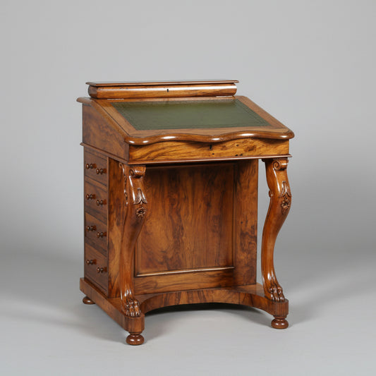 Victorian walnut Davenport